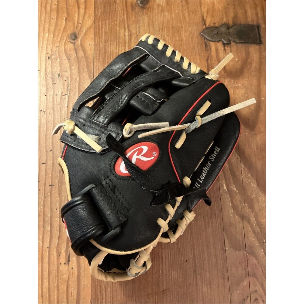 Rawlings Highlight Series H115HB 11 1/2 Inch Leather Baseball Glove RHT Black